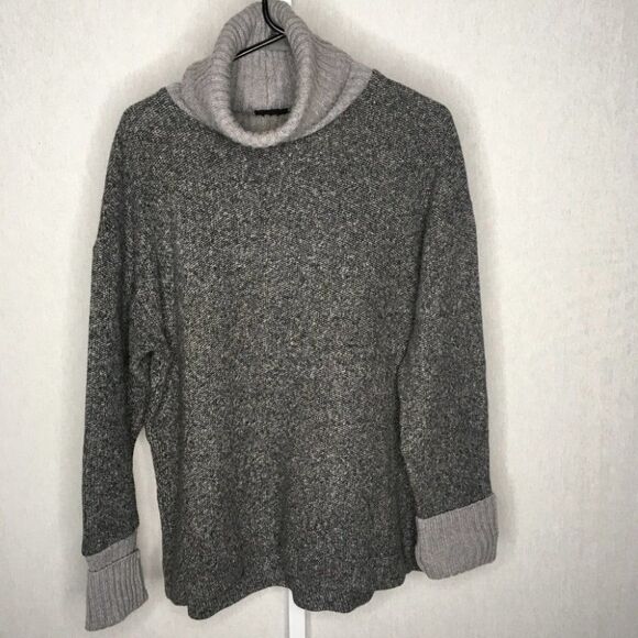 J Crew Collection Gray Turtleneck Sweater, Size S - Picture 1 of 6